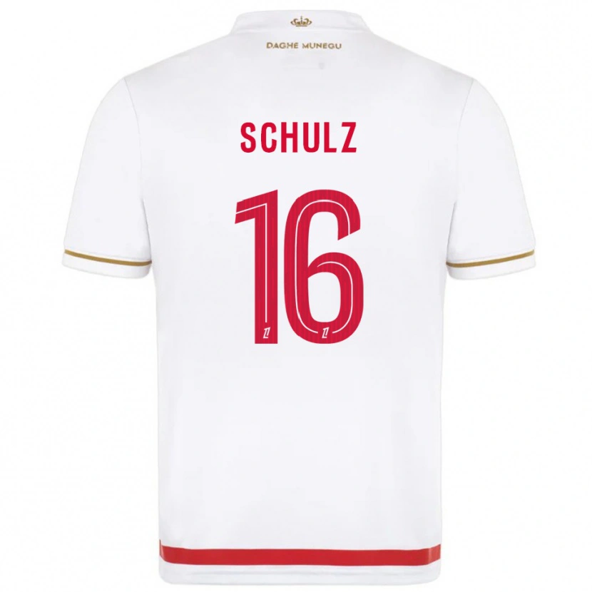 DanxenキッズEthan Schulz#16赤白ホームシャツ2025/26ジャージーユニフォーム