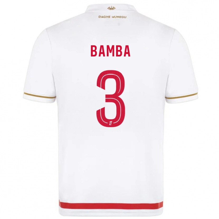 DanxenキッズIsmaïl Bamba#3赤白ホームシャツ2025/26ジャージーユニフォーム