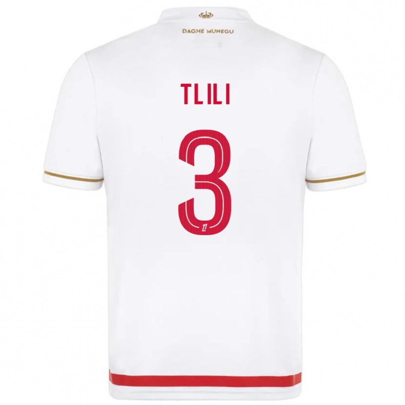 DanxenキッズMehdi Tlili#3赤白ホームシャツ2025/26ジャージーユニフォーム