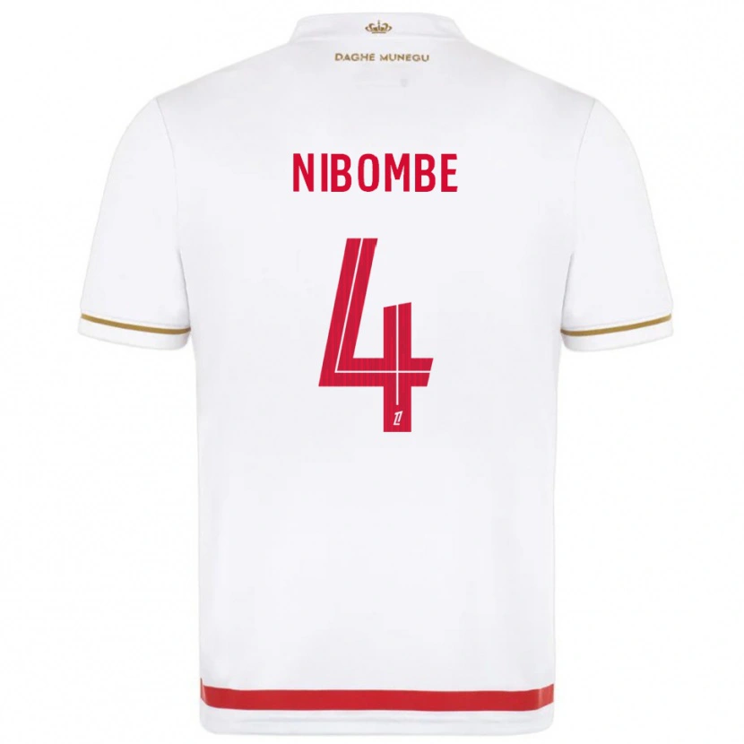DanxenキッズSamuel Nibombe#4赤白ホームシャツ2025/26ジャージーユニフォーム