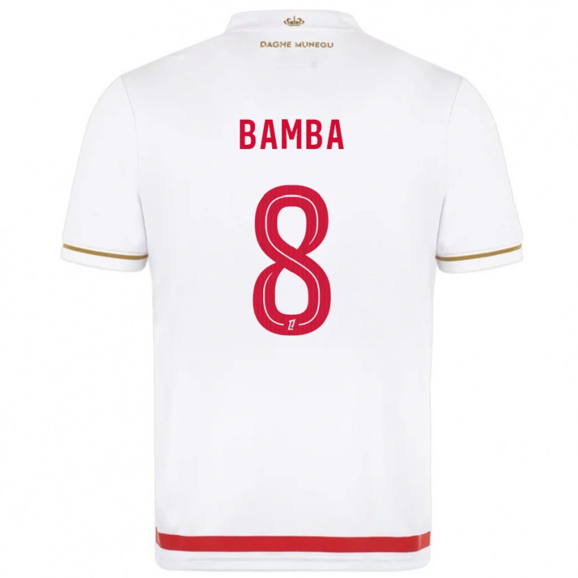 DanxenキッズAladji Bamba#8赤白ホームシャツ2025/26ジャージーユニフォーム