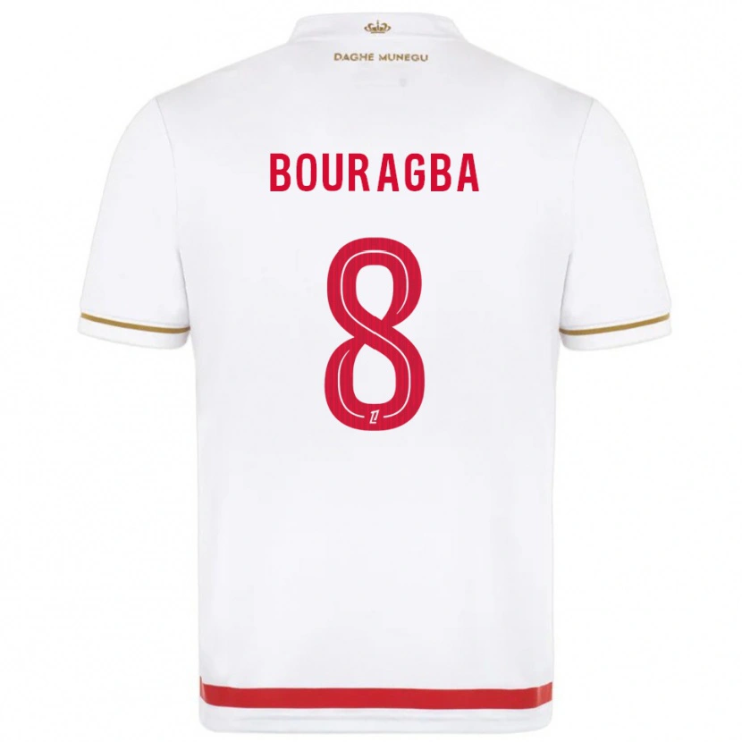 DanxenキッズOuanis Bouragba#8赤白ホームシャツ2025/26ジャージーユニフォーム