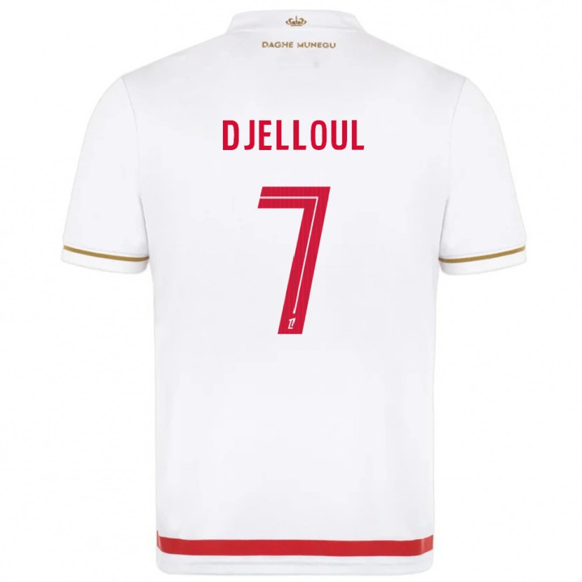 DanxenキッズJassim Djelloul#7赤白ホームシャツ2025/26ジャージーユニフォーム