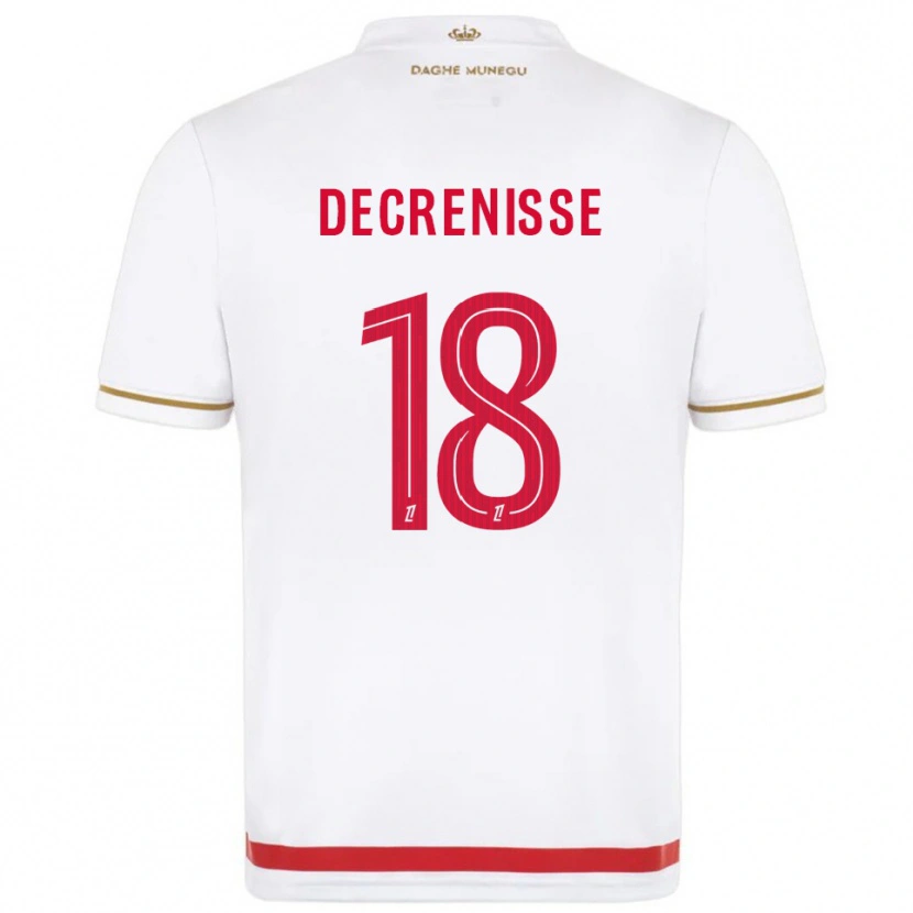 DanxenキッズAxel Decrenisse#18赤白ホームシャツ2025/26ジャージーユニフォーム