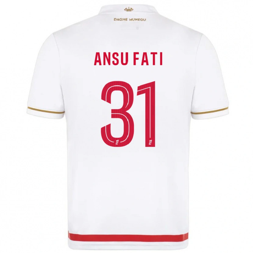 Danxenキッズアンス・ファティ#31赤白ホームシャツ2025/26ジャージーユニフォーム