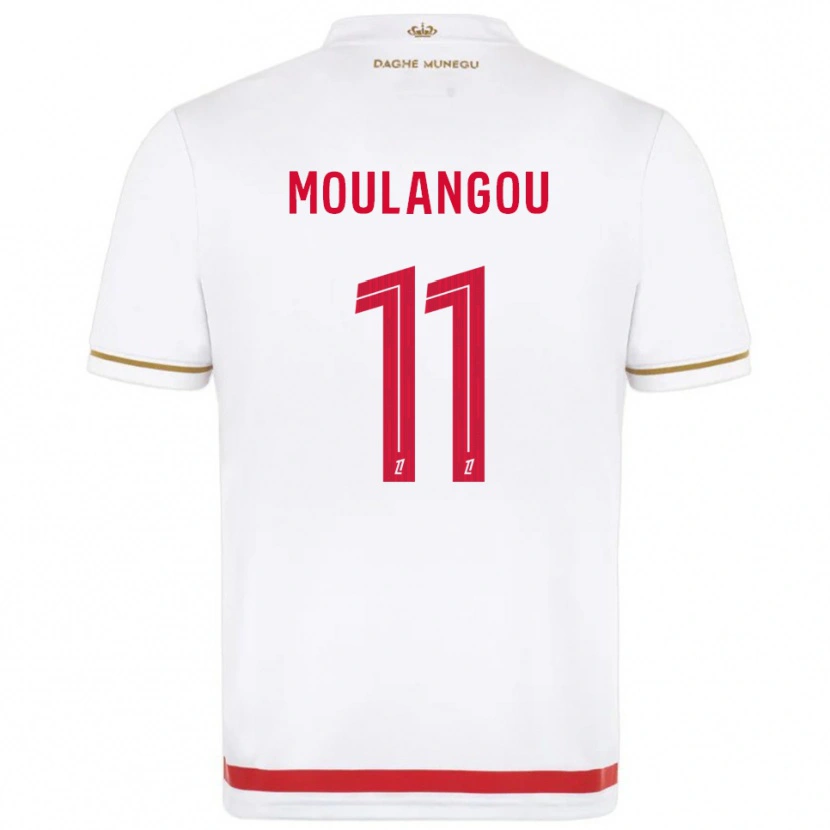 DanxenキッズKenan Moulangou#11赤白ホームシャツ2025/26ジャージーユニフォーム