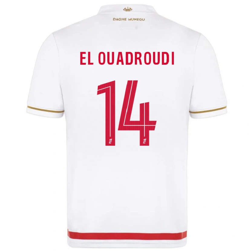 DanxenキッズImrane El Ouaroudi#14赤白ホームシャツ2025/26ジャージーユニフォーム