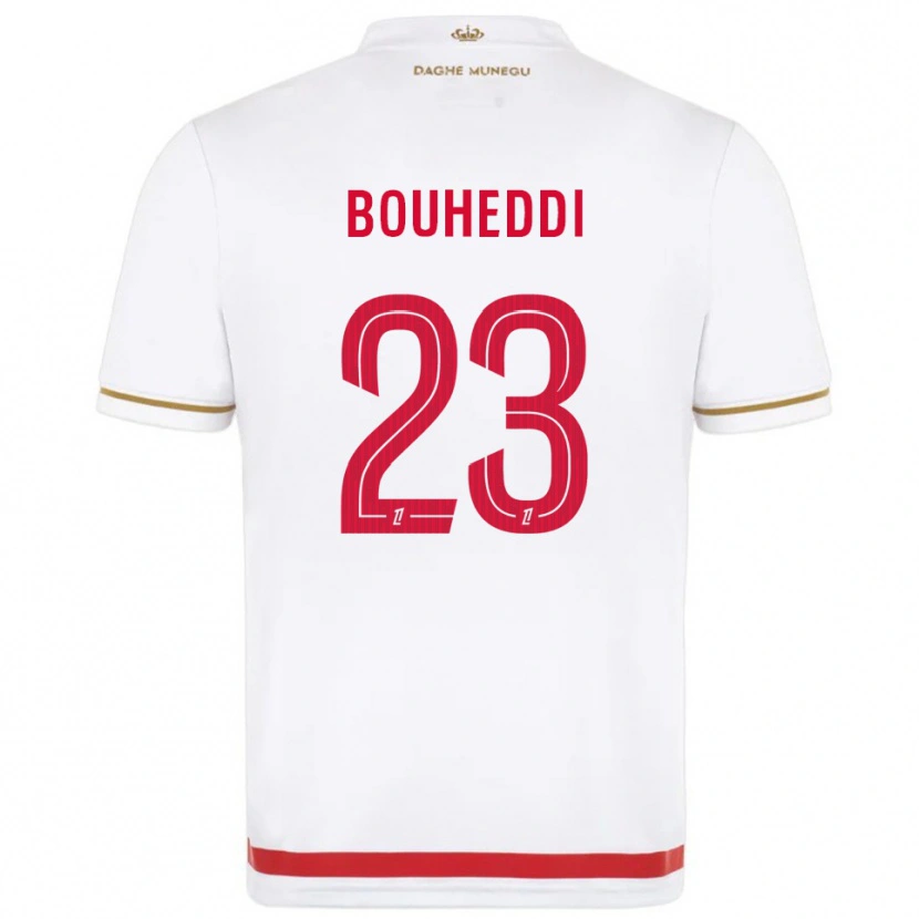 DanxenキッズAkim Bouheddi#23赤白ホームシャツ2025/26ジャージーユニフォーム