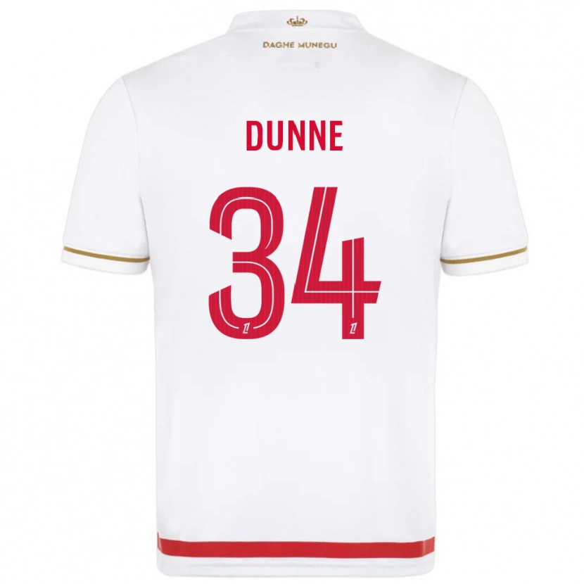 DanxenキッズDavid Dunne#34赤白ホームシャツ2025/26ジャージーユニフォーム