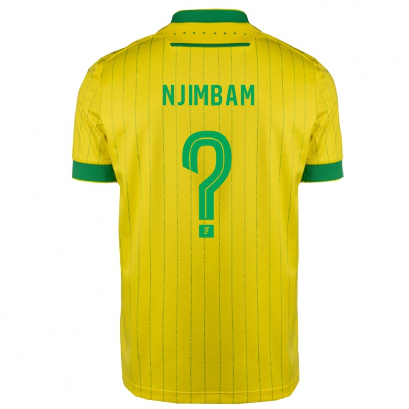 DanxenキッズJunior Njimbam#0黄緑ホームシャツ2025/26ジャージーユニフォーム
