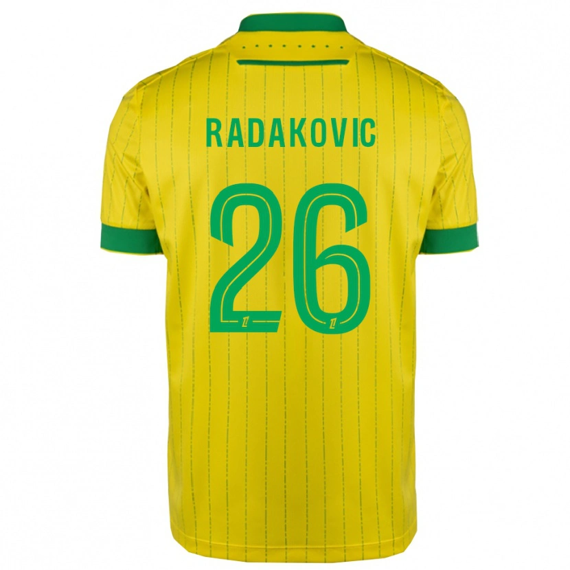 Danxenキッズウロシュ・ラダコヴィッチ#26黄緑ホームシャツ2025/26ジャージーユニフォーム
