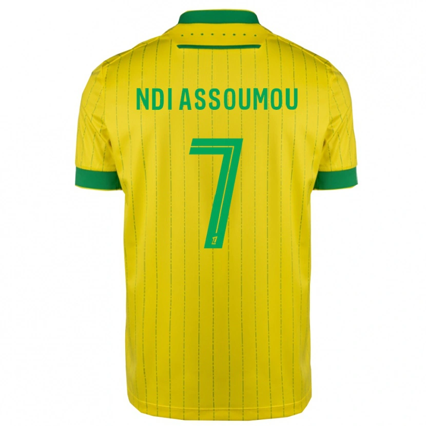 DanxenキッズFrédéric Ndi Assoumou#7黄緑ホームシャツ2025/26ジャージーユニフォーム