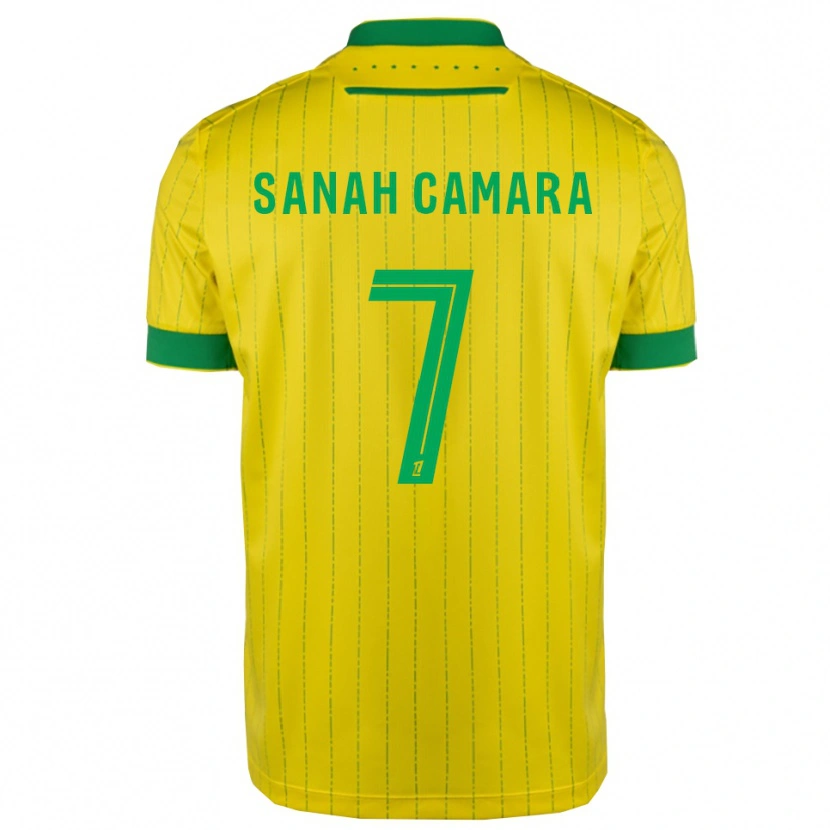DanxenキッズSanah Camara#7黄緑ホームシャツ2025/26ジャージーユニフォーム