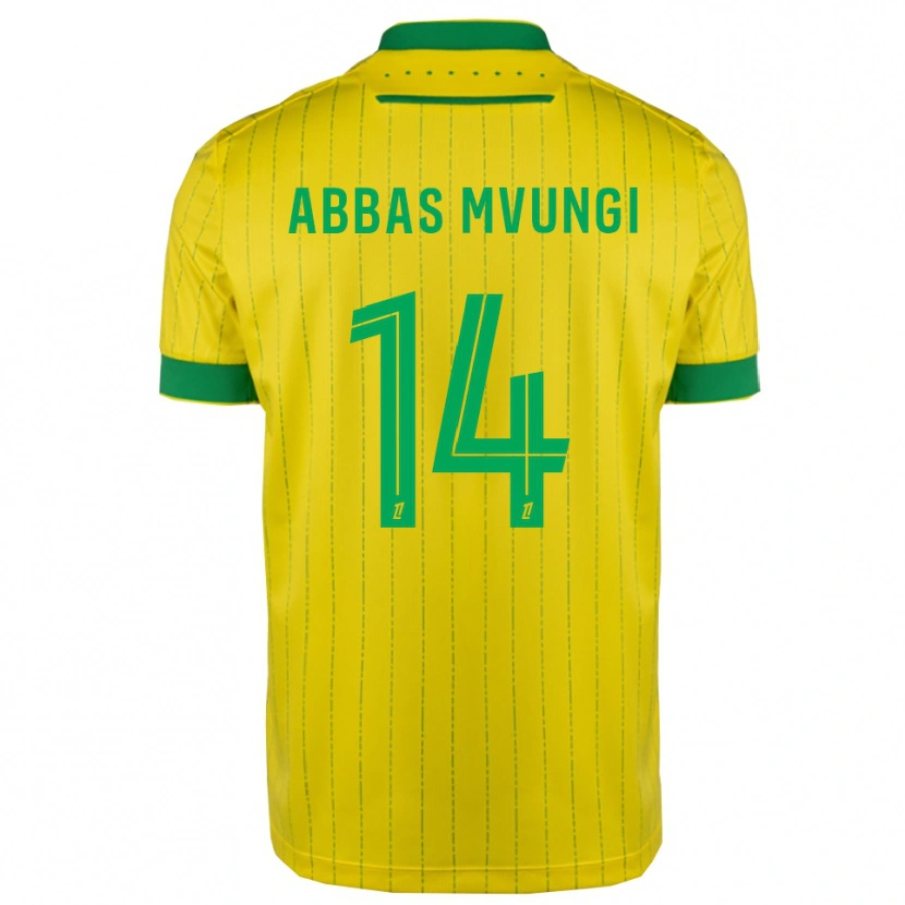 DanxenキッズOmar Abbas Mvungi#14黄緑ホームシャツ2025/26ジャージーユニフォーム