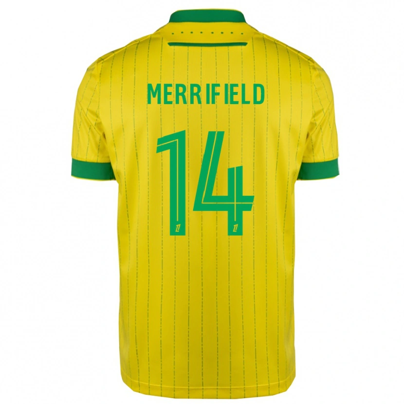 Danxenキッズローン・メリフィールド#14黄緑ホームシャツ2025/26ジャージーユニフォーム