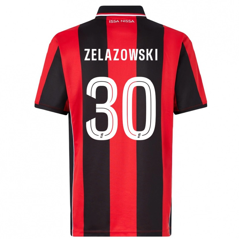 DanxenキッズBartosz Zelazowski#30赤黒ホームシャツ2025/26ジャージーユニフォーム