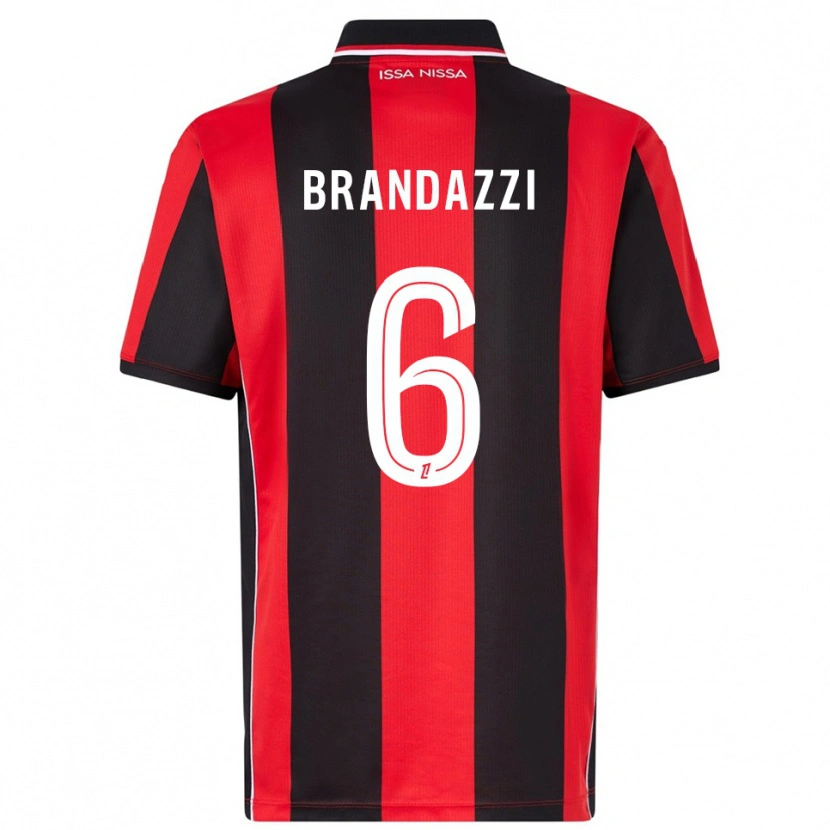 DanxenキッズFiona Brandazzi#6赤黒ホームシャツ2025/26ジャージーユニフォーム