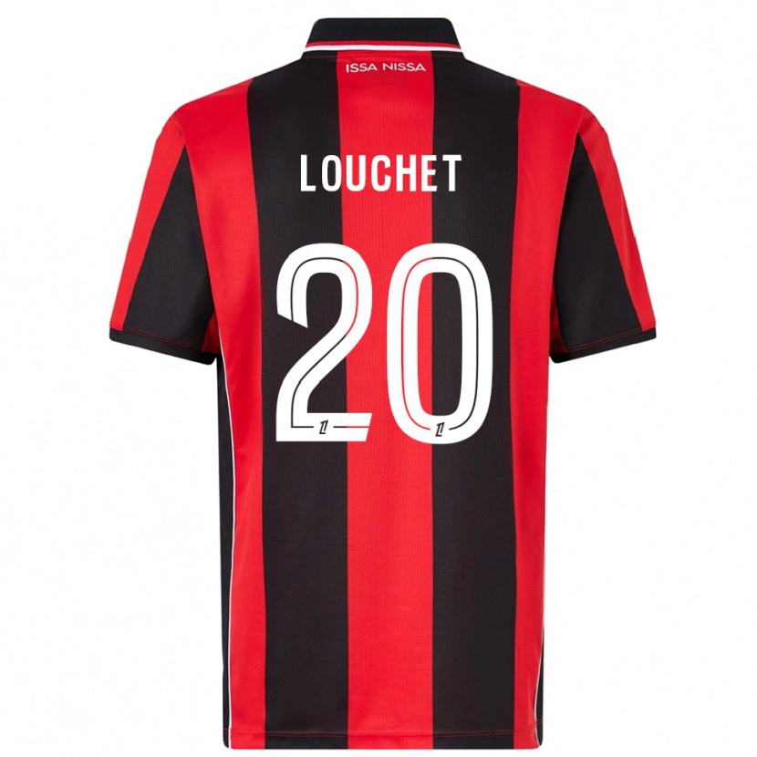 DanxenキッズTom Louchet#20赤黒ホームシャツ2025/26ジャージーユニフォーム