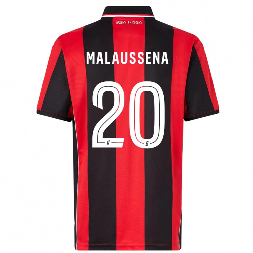 DanxenキッズAngela Malaussena#20赤黒ホームシャツ2025/26ジャージーユニフォーム