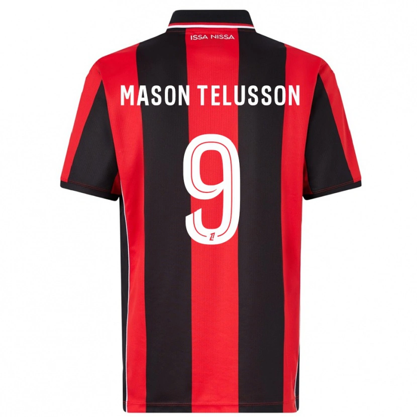 DanxenキッズJah-Mason Telusson#9赤黒ホームシャツ2025/26ジャージーユニフォーム
