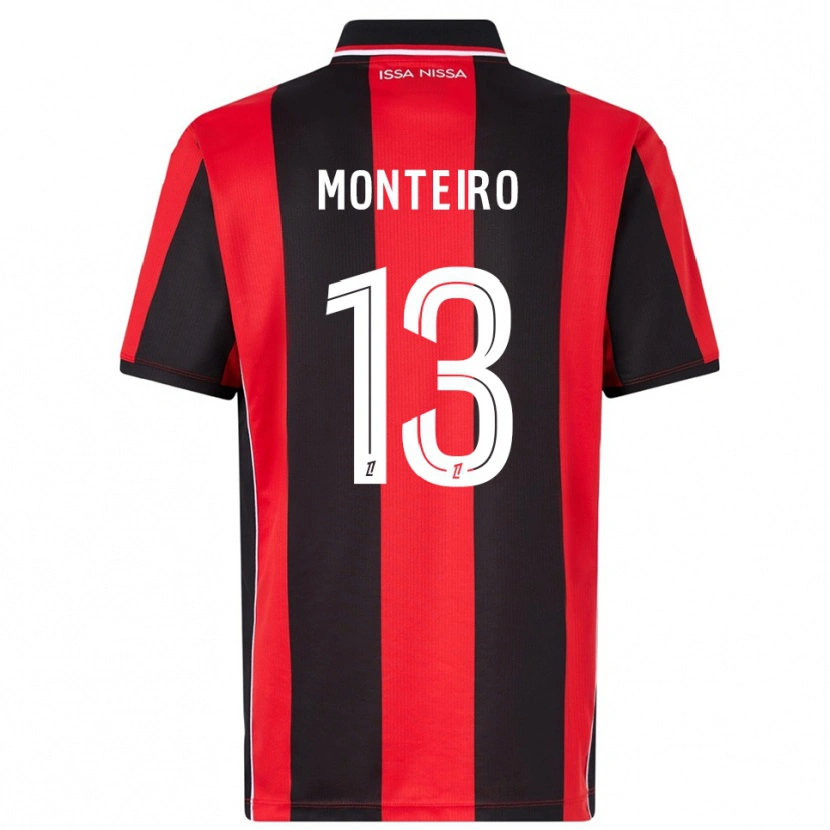 DanxenキッズLaurenzo Monteiro#13赤黒ホームシャツ2025/26ジャージーユニフォーム