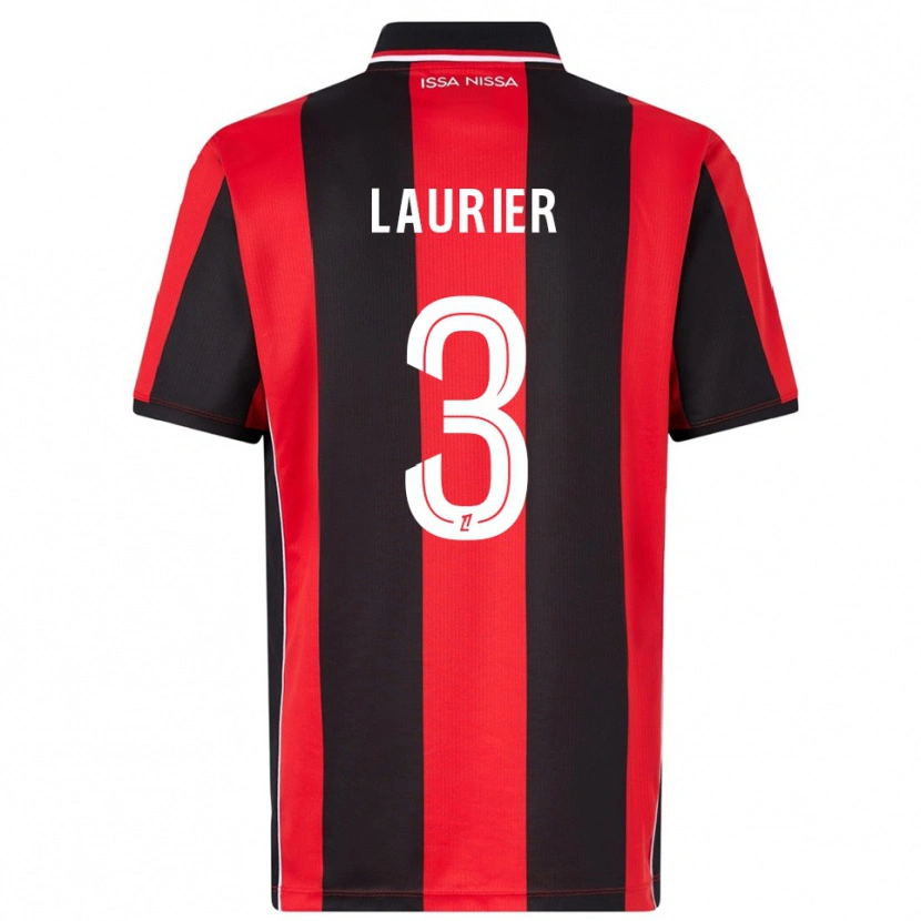 Danxenキッズエステル・ローリエ#3赤黒ホームシャツ2025/26ジャージーユニフォーム