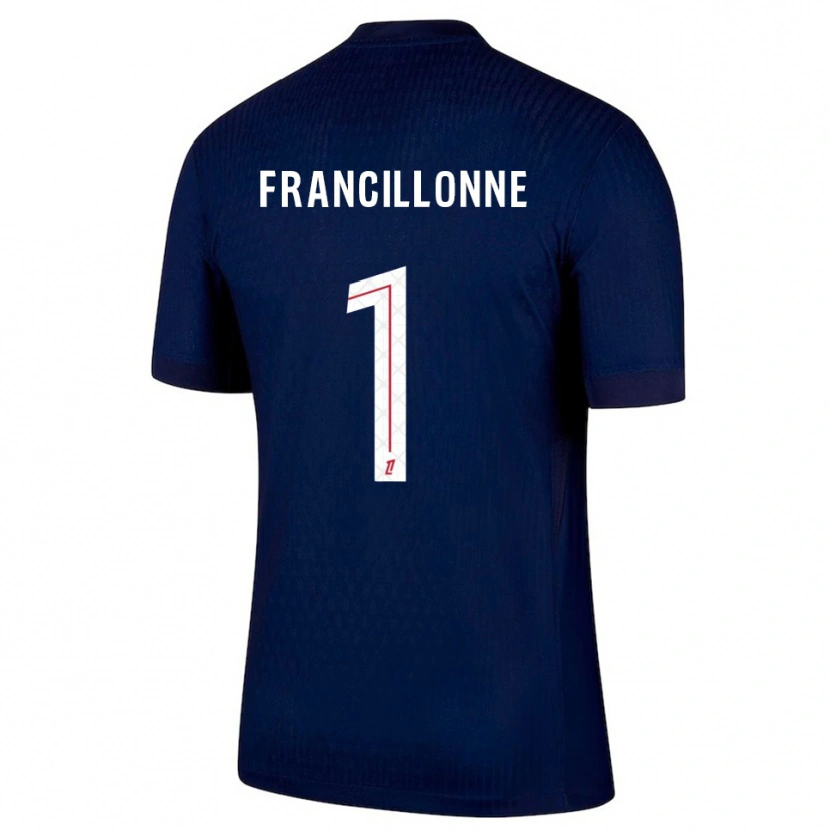 DanxenキッズBryan Francillonne#1紺赤ホームシャツ2025/26ジャージーユニフォーム