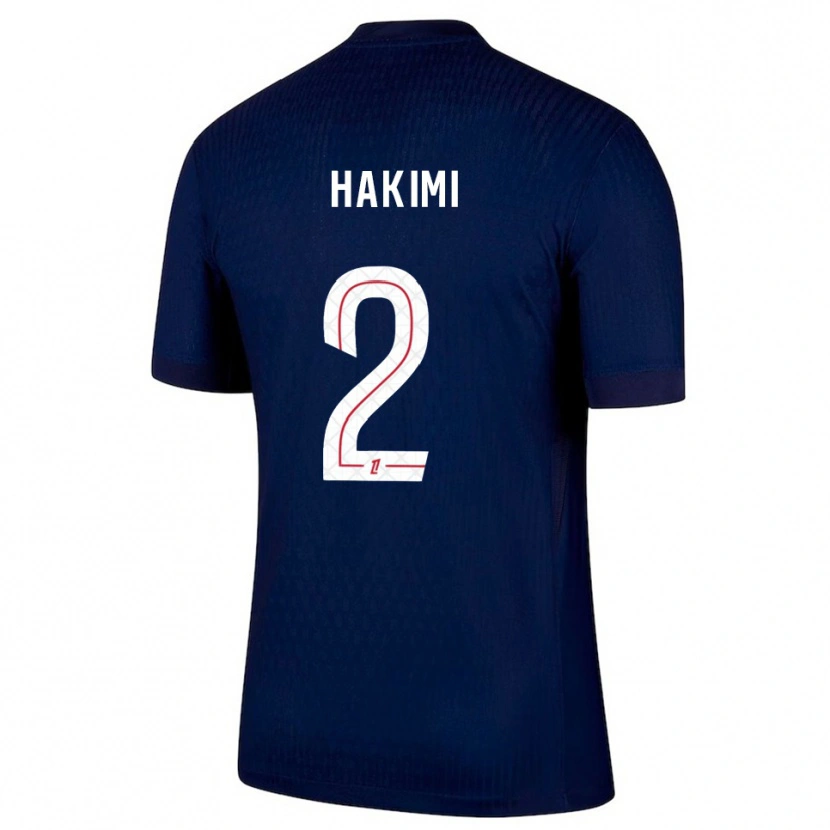 Danxenキッズアクラフ・ハキミ#2紺赤ホームシャツ2025/26ジャージーユニフォーム