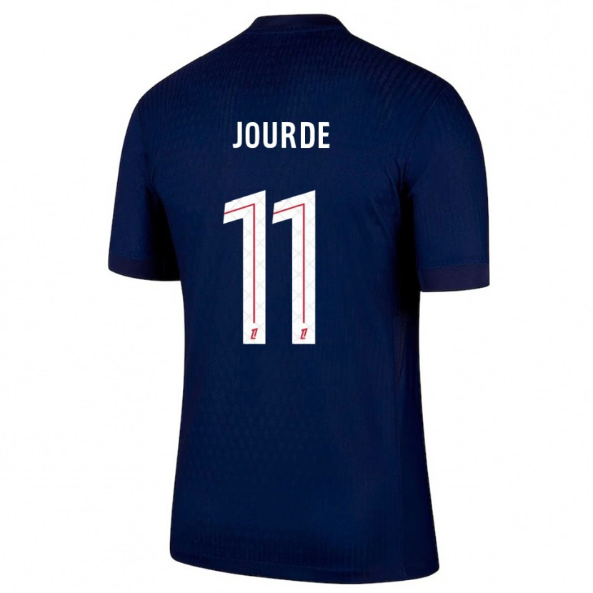 DanxenキッズFlorianne Jourde#11紺赤ホームシャツ2025/26ジャージーユニフォーム