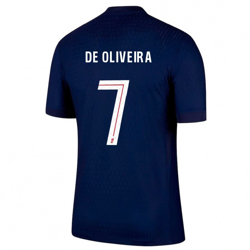 DanxenキッズMathieu De Oliveira#7紺赤ホームシャツ2025/26ジャージーユニフォーム