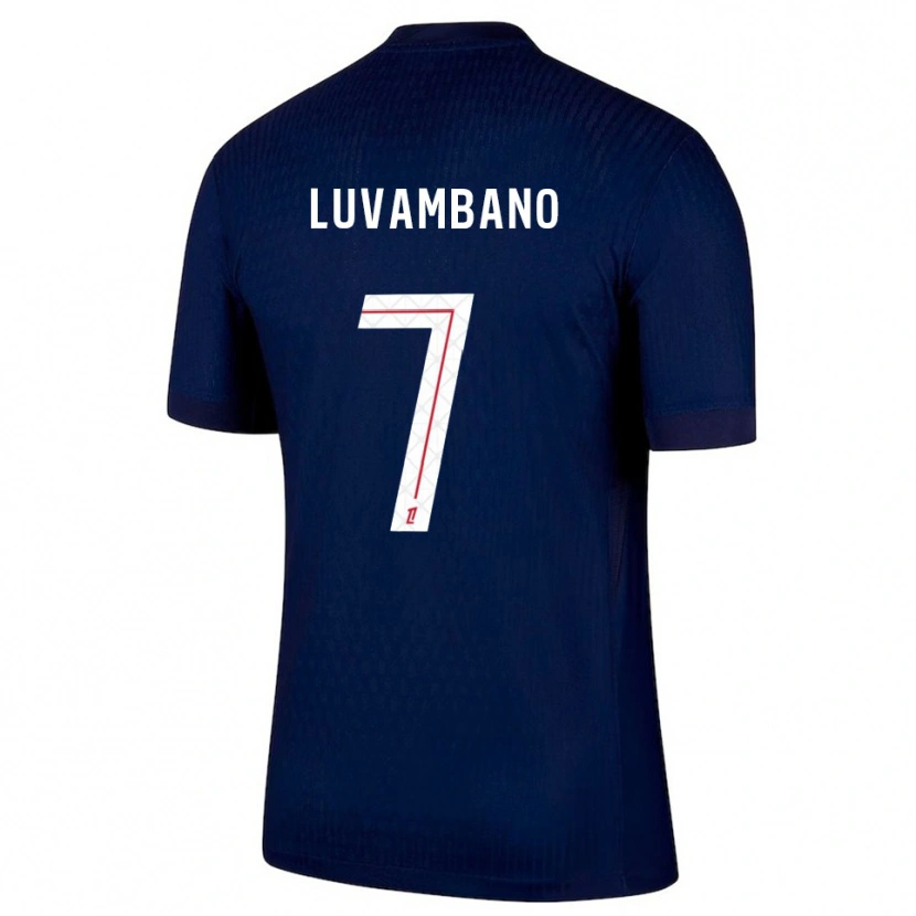 DanxenキッズEthan Luvambano#7紺赤ホームシャツ2025/26ジャージーユニフォーム