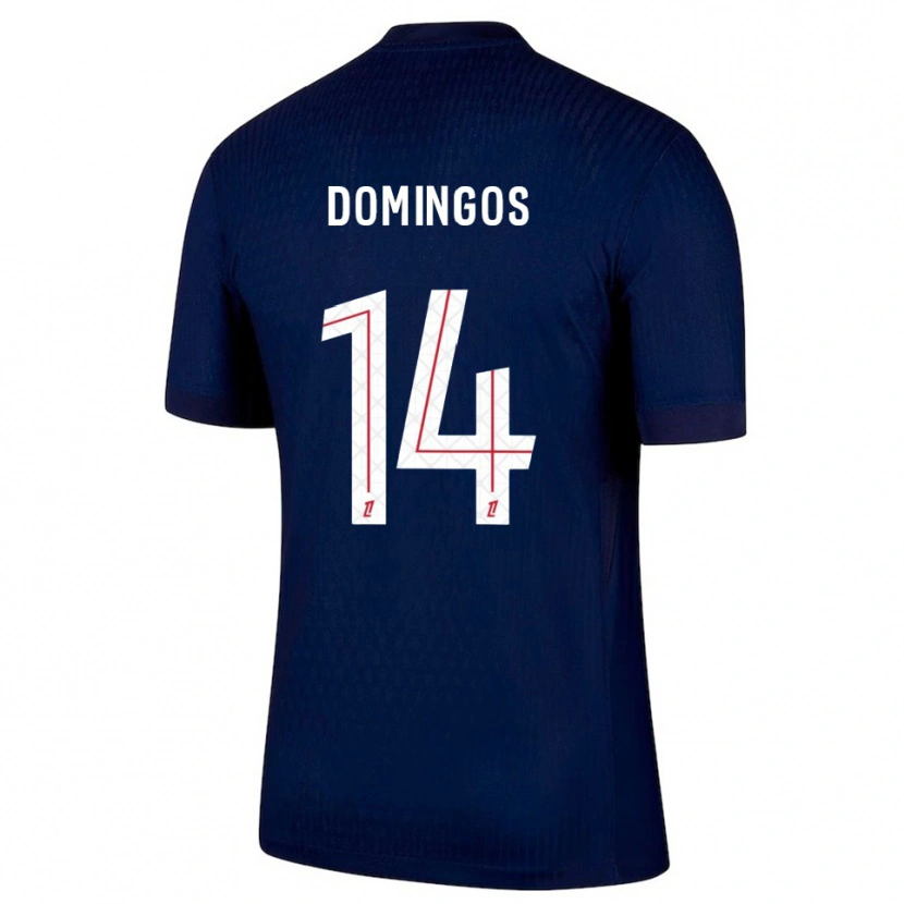 DanxenキッズFabio Domingos#14紺赤ホームシャツ2025/26ジャージーユニフォーム