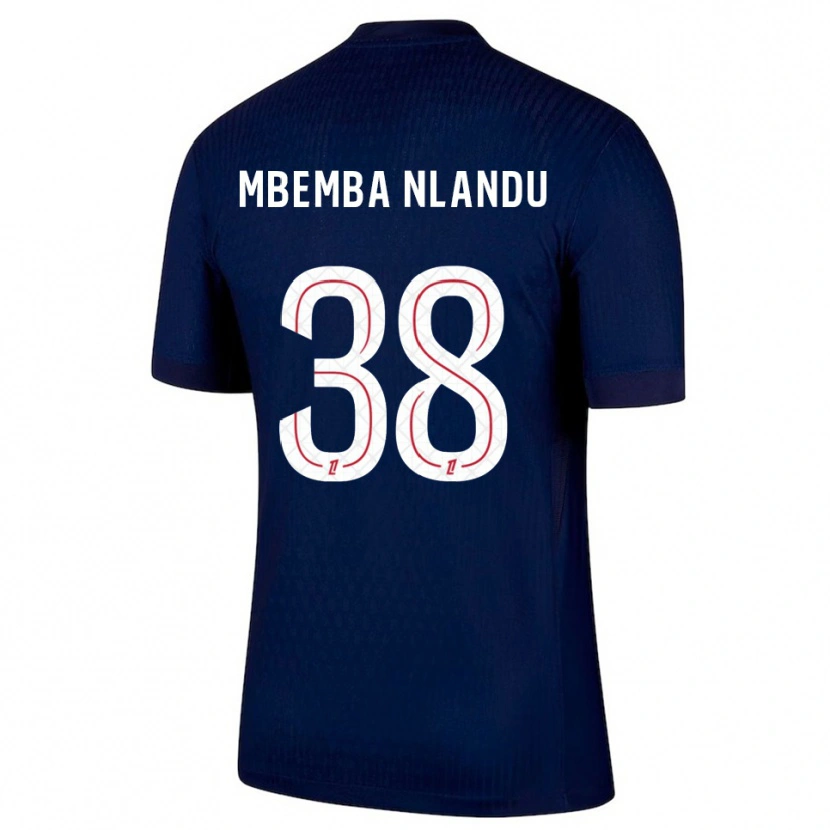 DanxenキッズEmmanuel Mbemba#38紺赤ホームシャツ2025/26ジャージーユニフォーム