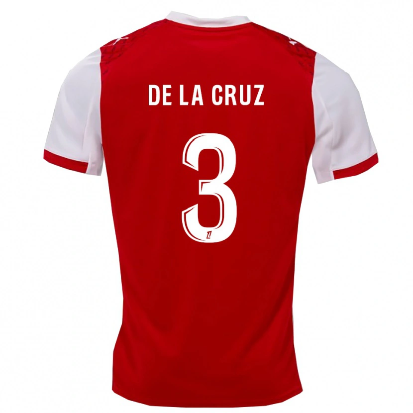 DanxenキッズMaiky De La Cruz#3赤白ホームシャツ2025/26ジャージーユニフォーム