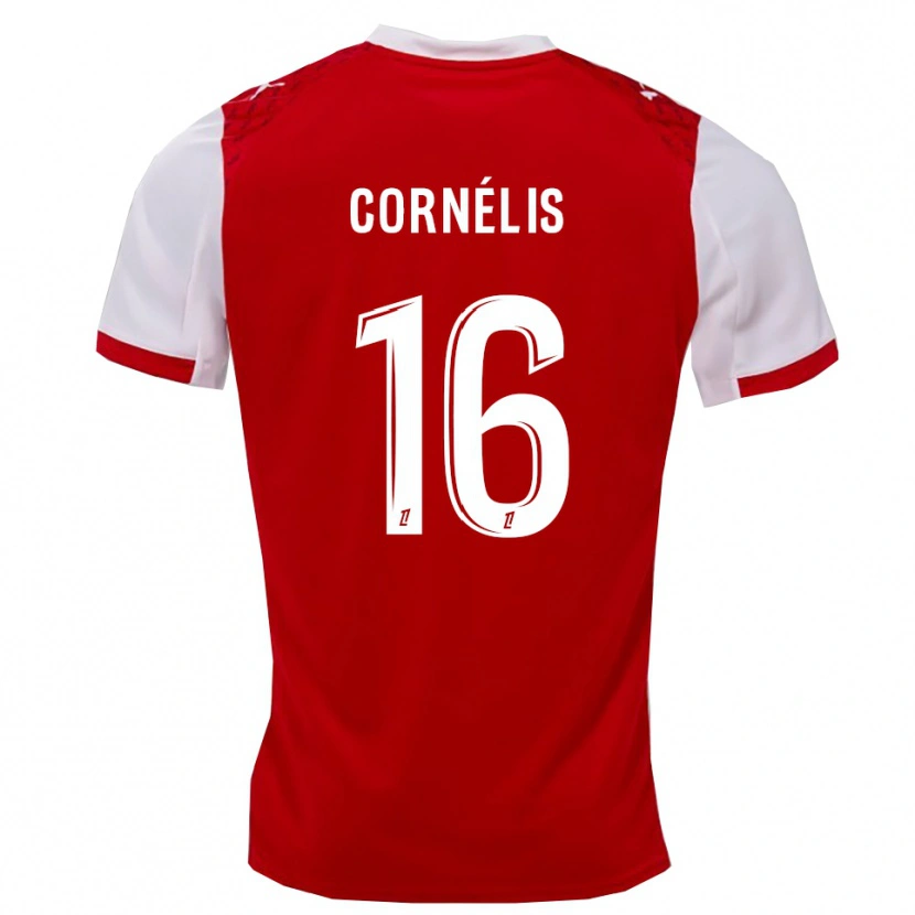 DanxenキッズAristide Cornélis#16赤白ホームシャツ2025/26ジャージーユニフォーム