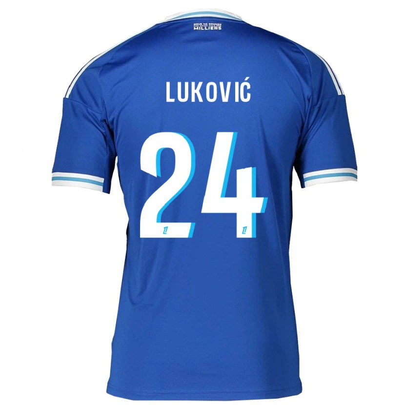 Danxenキッズミロシュ・ルコヴィッチ#24青白ホームシャツ2025/26ジャージーユニフォーム