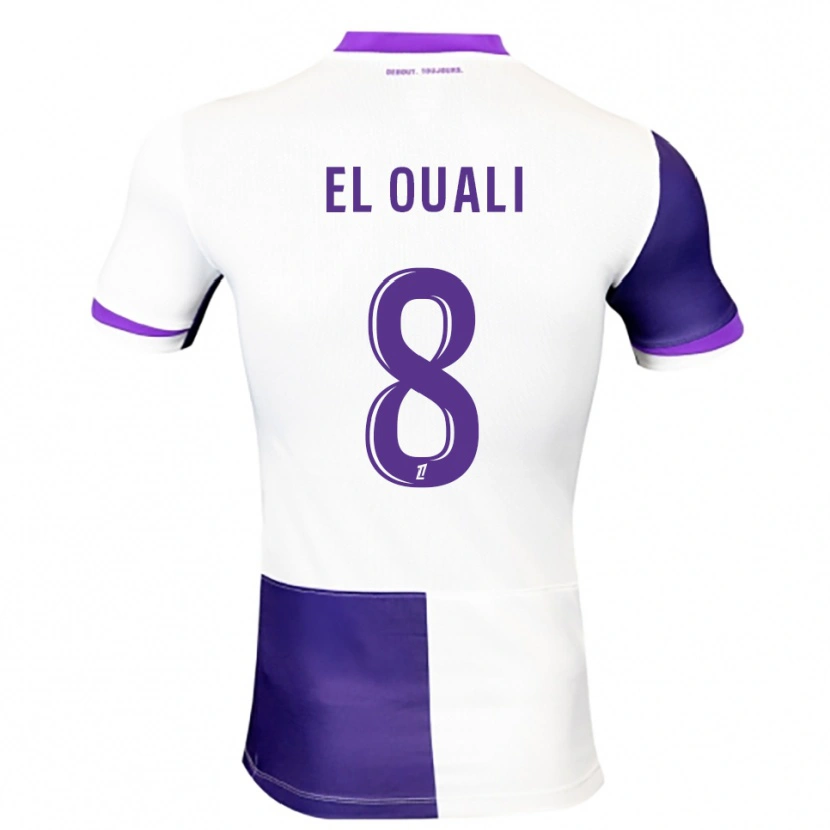 DanxenキッズAdam El Ouali#8紫白ホームシャツ2025/26ジャージーユニフォーム
