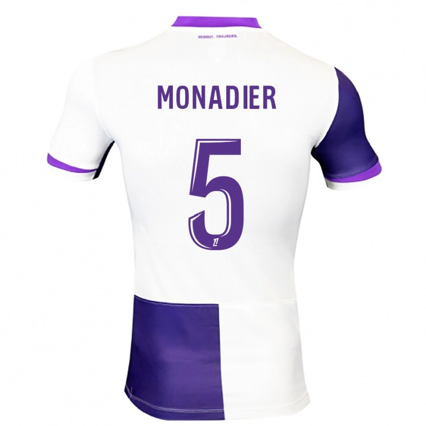 DanxenキッズPauline Monadier#5紫白ホームシャツ2025/26ジャージーユニフォーム
