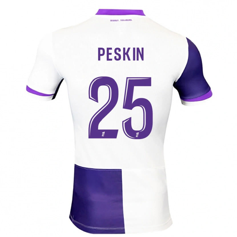 Danxenキッズケルソー・ペスキン#25紫白ホームシャツ2025/26ジャージーユニフォーム
