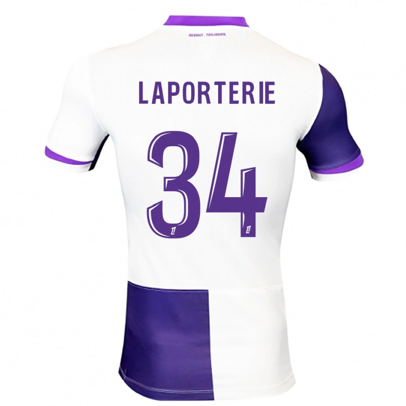 DanxenキッズAmbre Laporterie#34紫白ホームシャツ2025/26ジャージーユニフォーム