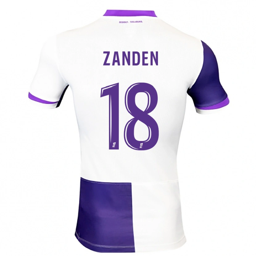 Danxenキッズオリバー・ザンデン#18紫白ホームシャツ2025/26ジャージーユニフォーム
