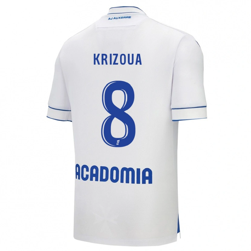 DanxenキッズAlvin Krizoua#8白青ホームシャツ2025/26ジャージーユニフォーム