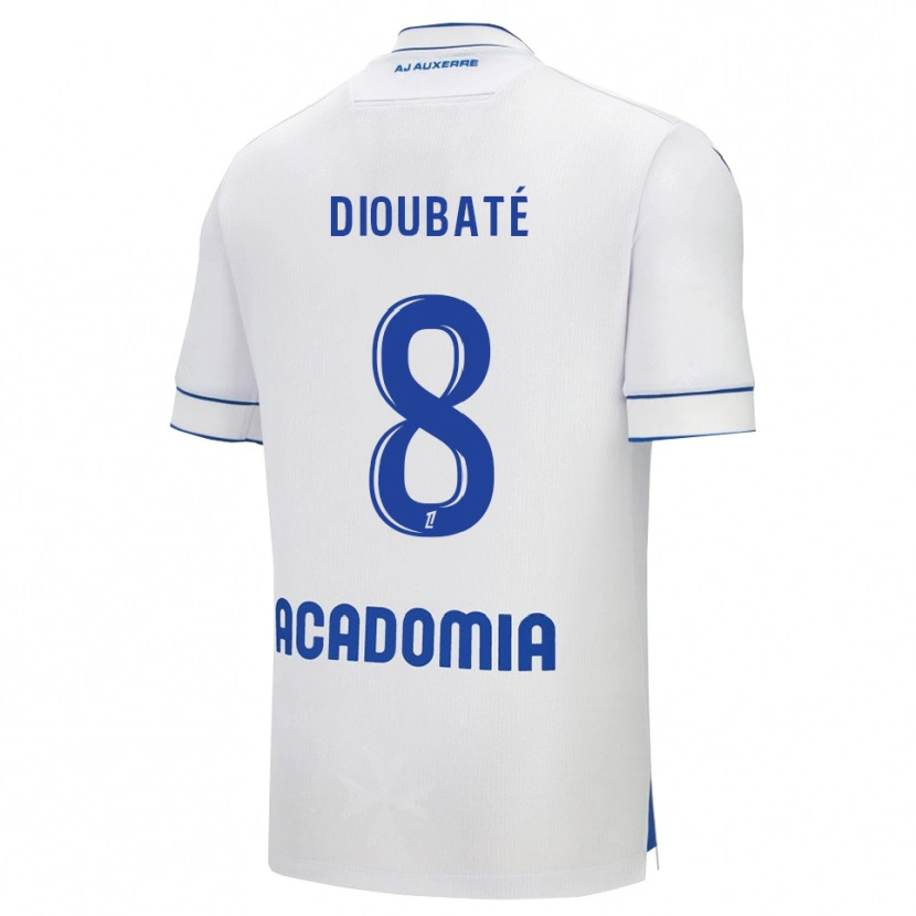 DanxenキッズLamfia Dioubaté#8白青ホームシャツ2025/26ジャージーユニフォーム