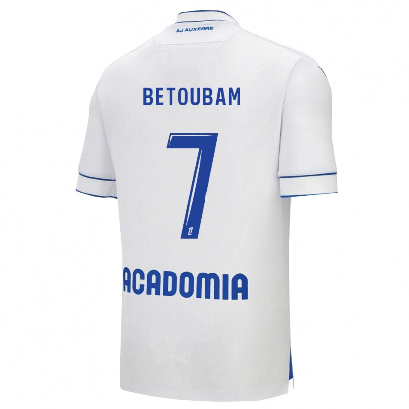 DanxenキッズClément Betoubam#7白青ホームシャツ2025/26ジャージーユニフォーム