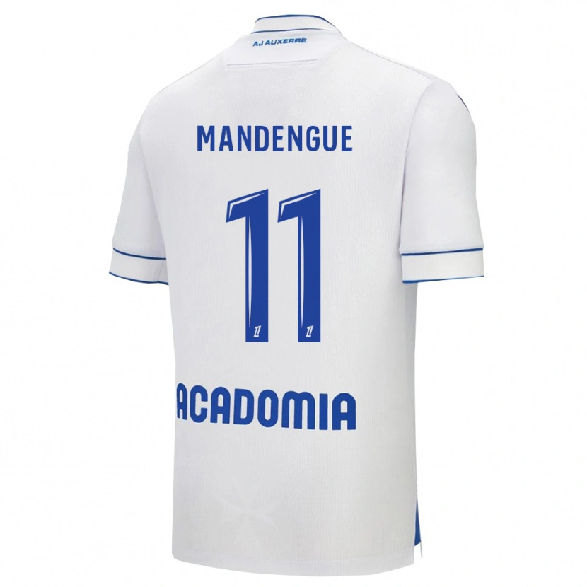DanxenキッズRayan Mandengue#11白青ホームシャツ2025/26ジャージーユニフォーム