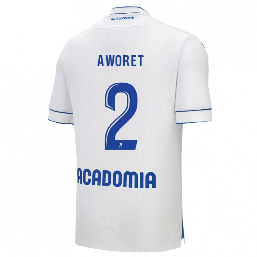 DanxenキッズFausther Aworet#2白青ホームシャツ2025/26ジャージーユニフォーム