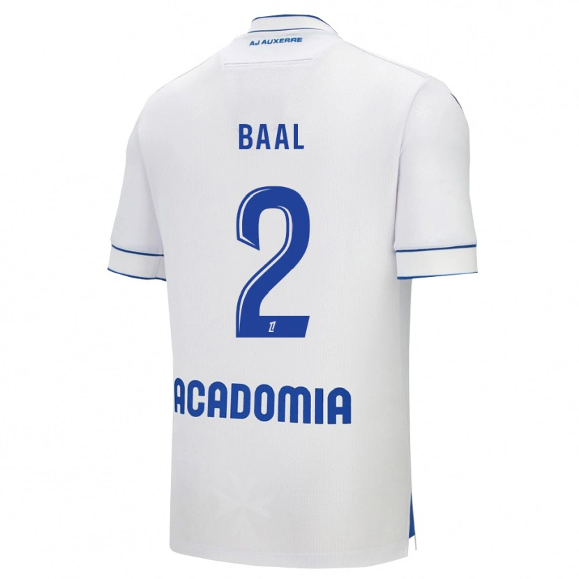 DanxenキッズOusmane Baal#2白青ホームシャツ2025/26ジャージーユニフォーム