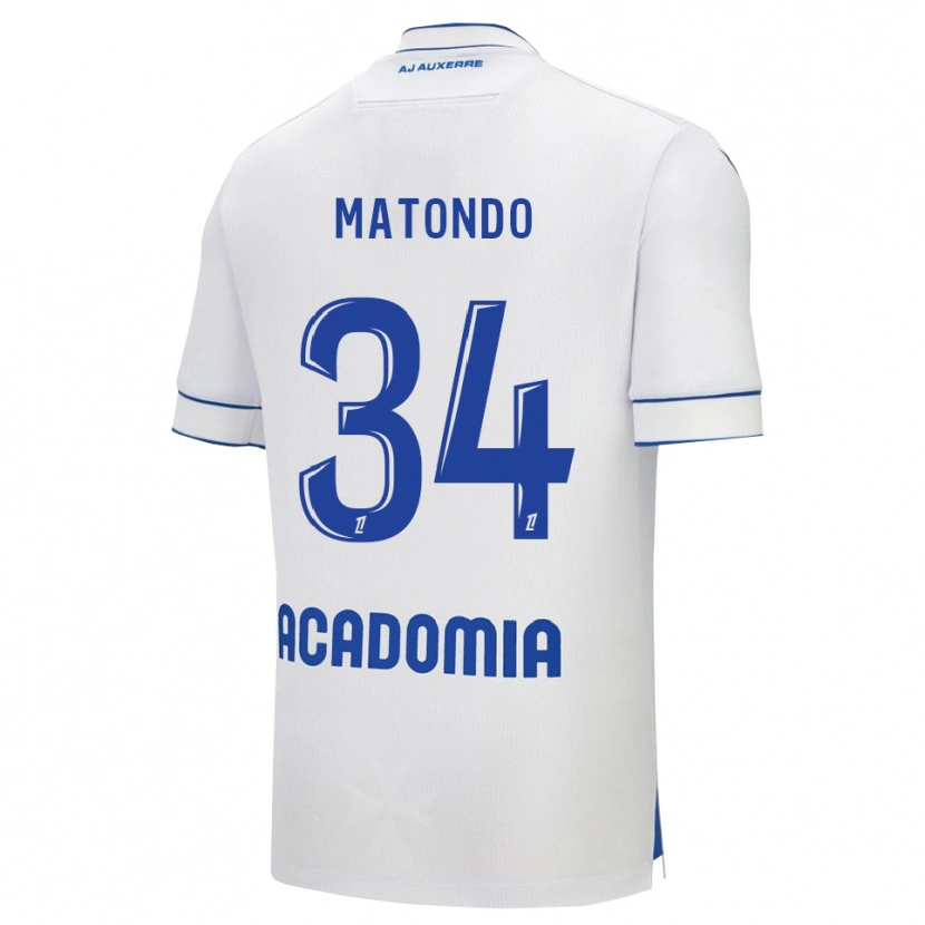 Danxenキッズルーディー・マトンド#34白青ホームシャツ2025/26ジャージーユニフォーム