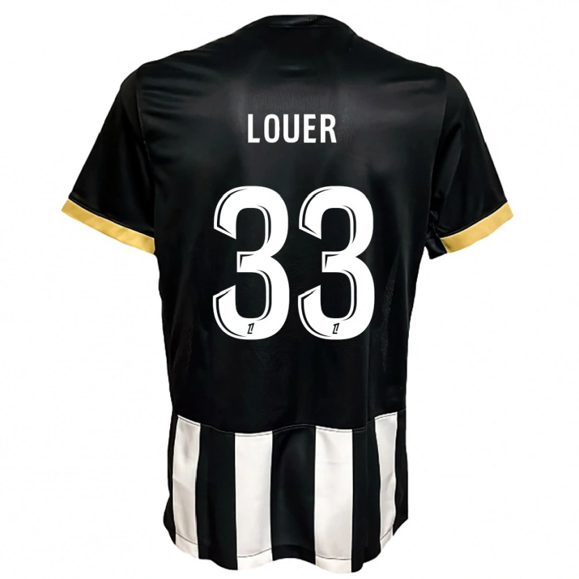 DanxenキッズMarius Louër#33黒白ホームシャツ2025/26ジャージーユニフォーム