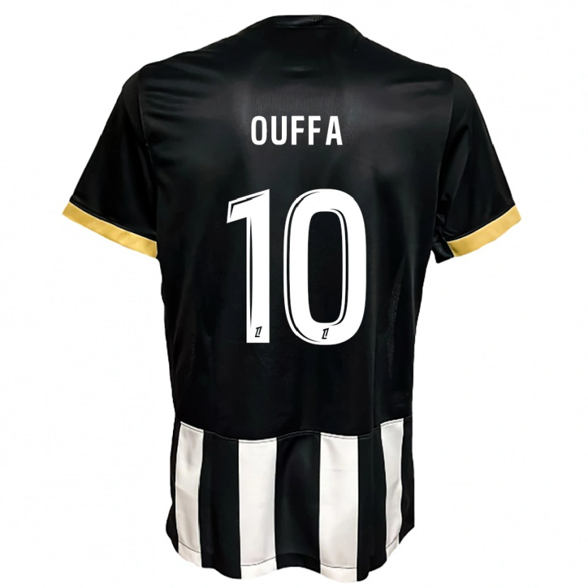 DanxenキッズRayan Ouffa#10黒白ホームシャツ2025/26ジャージーユニフォーム